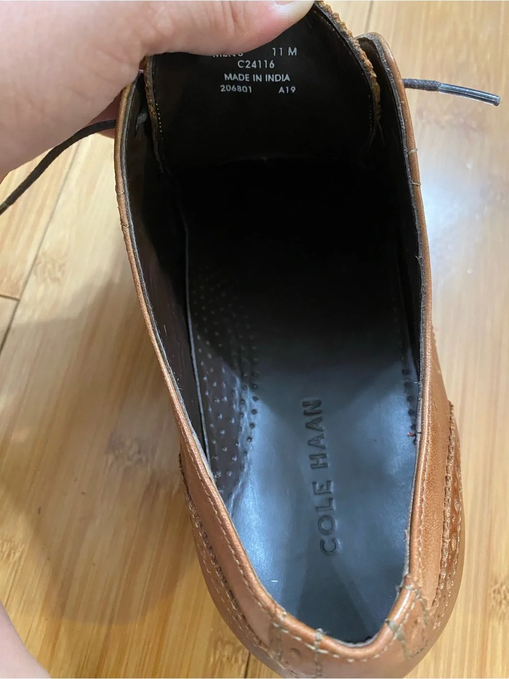 Cole Haan Benton Wingtip Oxford Dress Shoes Men’s Size 11 Brown Leather